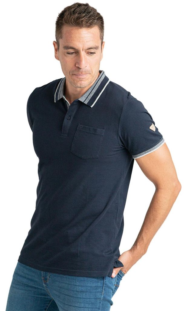 Privata Kurzarm-Poloshirt aus Baumwolle für Herren mit Tasche PRI2631