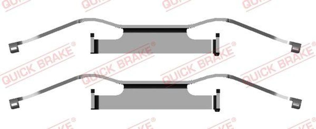 QUICK BRAKE 109-1680 Zubehörsatz, Scheibenbremsbeläge OE kompatibel mit Alf. 159, Giulia, Giulietta, Berlingo, C4, 500L, Doblo, Delta, Combo, Pa...