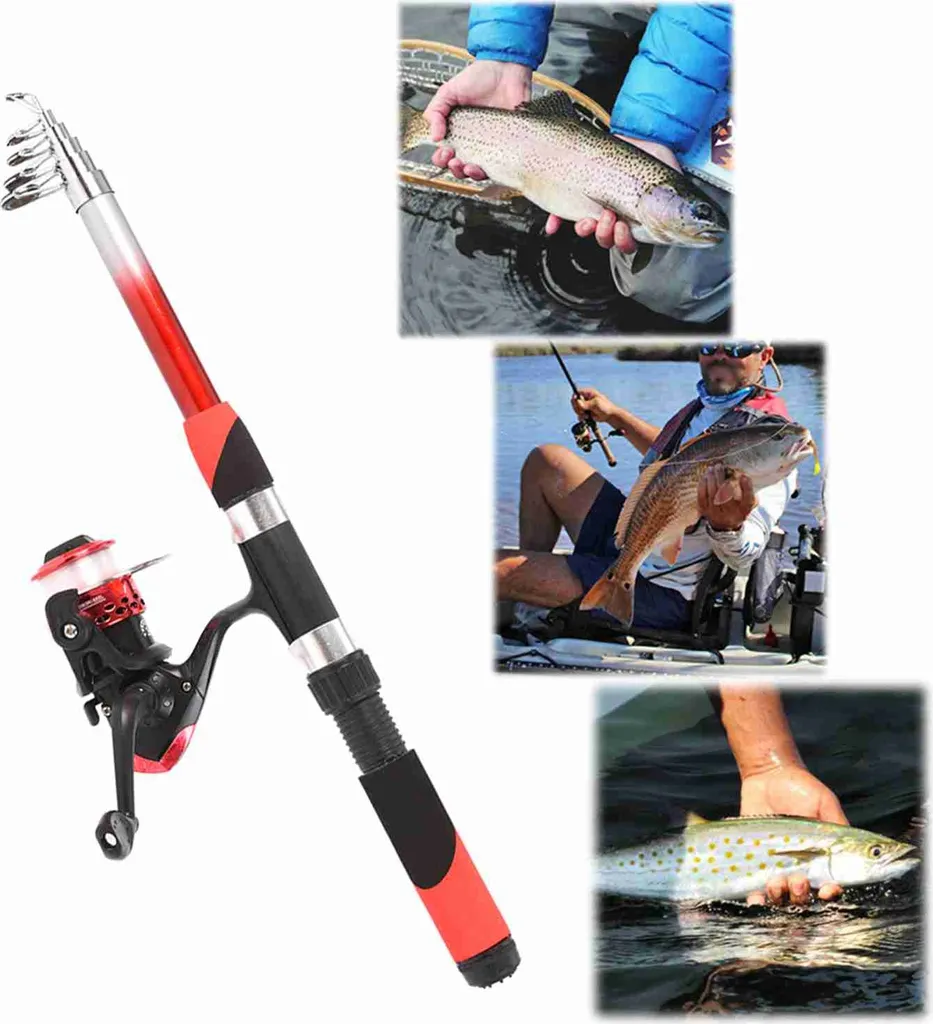 Ensemble complet canne à pêche en carbone léger avec moulinet fluide - 7
