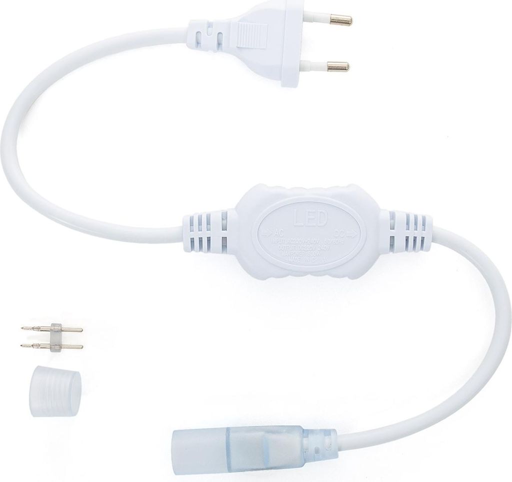Gleichrichterkabel für LED-Neonstreifen Dimmbar 220V Rund SFLEX14 Weiß