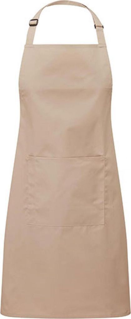Premier Workwear PR154 | Colours Bib Apron With Pocket - 72 x 86 cm - Waschbar bis 60 - Farbe: Latte (ca. Pantone 7530) - Größe: 72 x 86 cm