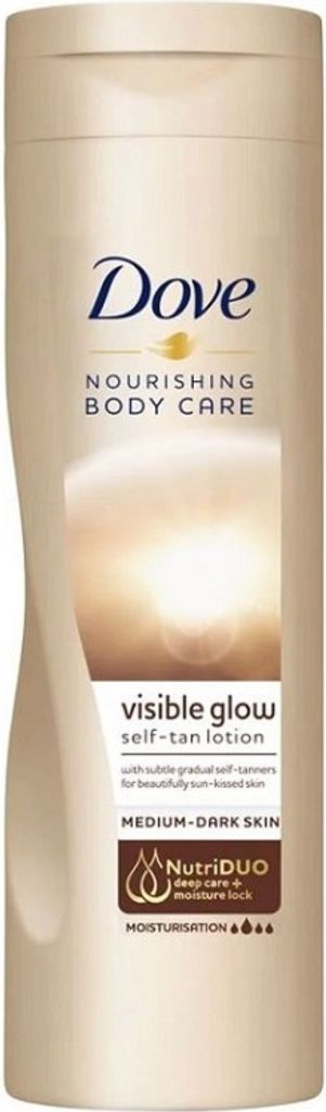Dove Visible Glow Selbstbräuner Lotion 250ml - Mittel bis Dunkel