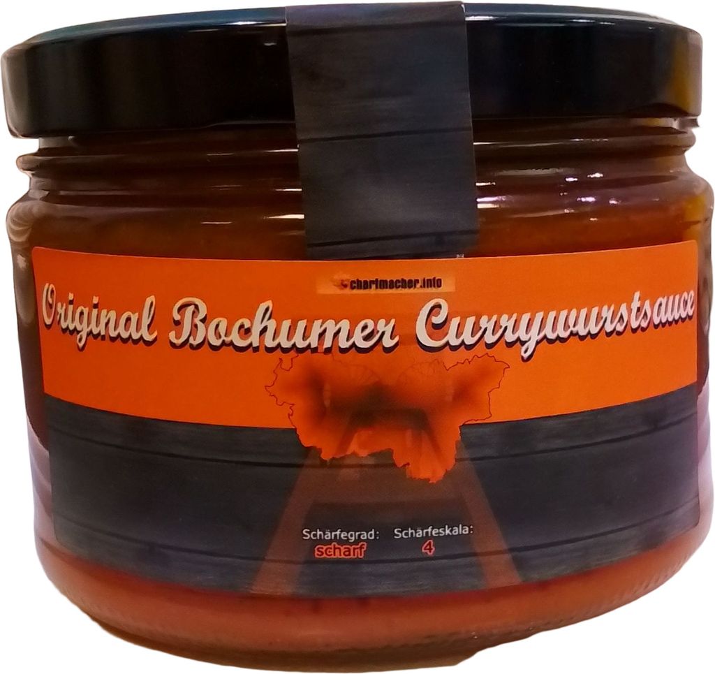 Orig. Bochumer Currywurstsauce Grillsauce Currysauce Manufakturherstellung 500ml Glas