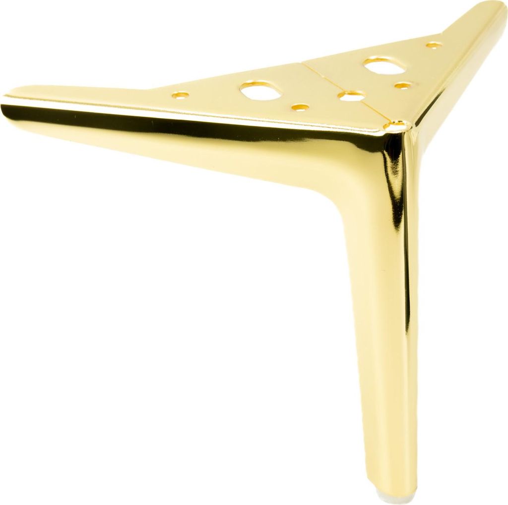 Elegante Möbelbeine in Gold-Chrom, 15 cm hoch - Stilvolle und robuste Ausführung für eine moderne Inneneinrichtung.