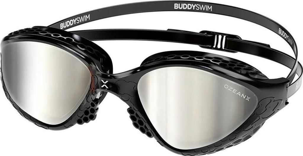 Buddyswim Ozeanx Mirror Schwimmbrille Schwarz Herren,Damen Schwarz One Size