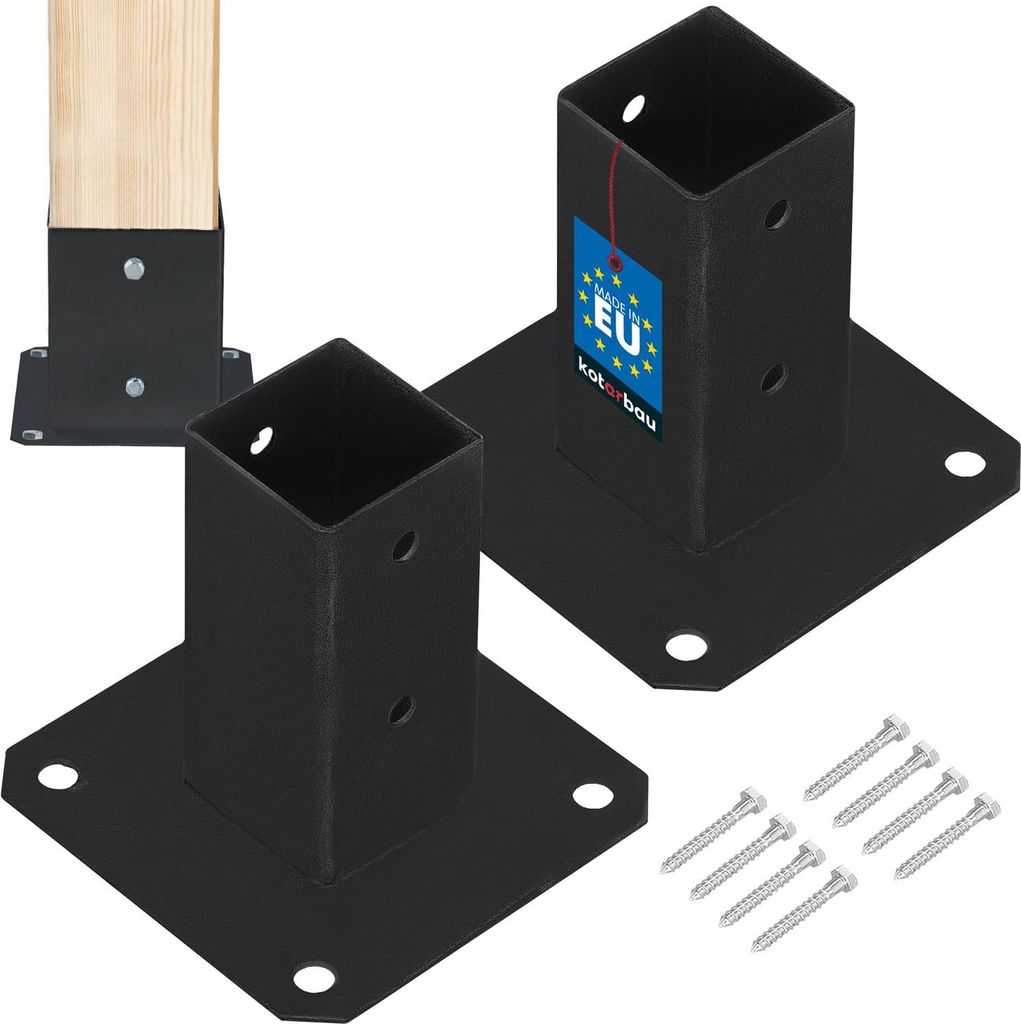 KOTARBAU® 2 pz Fissaggio Pali Legno Supporto Per Pali In Immagine del prodotto 