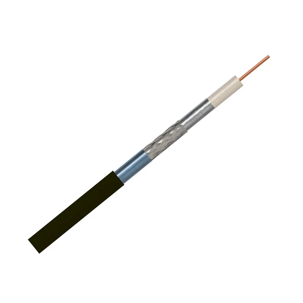 Câble coaxial extérieur KOKA TRI 6 PE haute performance et anti-UV 75 Ohm