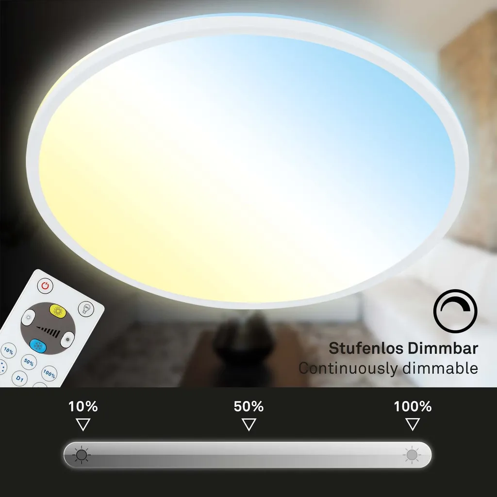 Dalle LED Dimmable Briloner 3000lm Ø 42cm avec Variation d'Intensité - 13