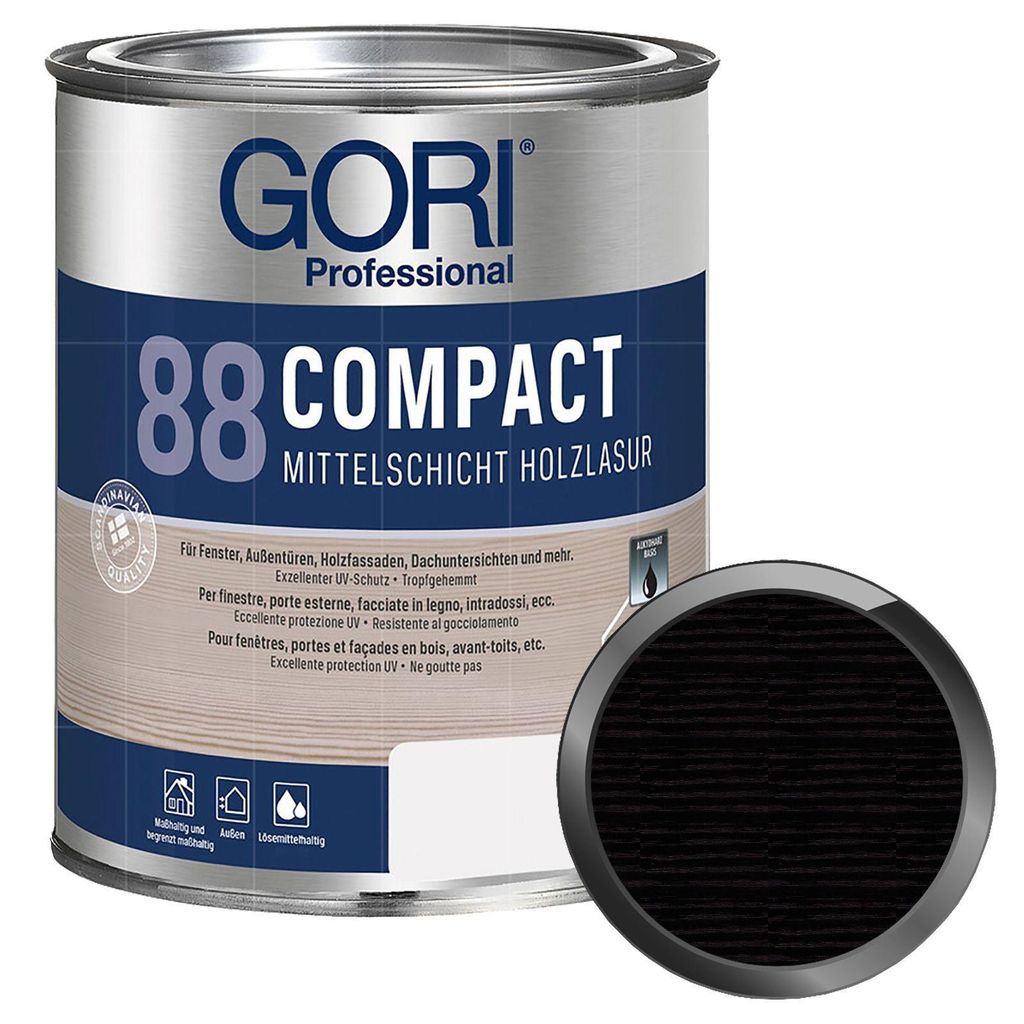 GORI 88 Compact Lasur 5 Liter Ebenholz Produktbild 