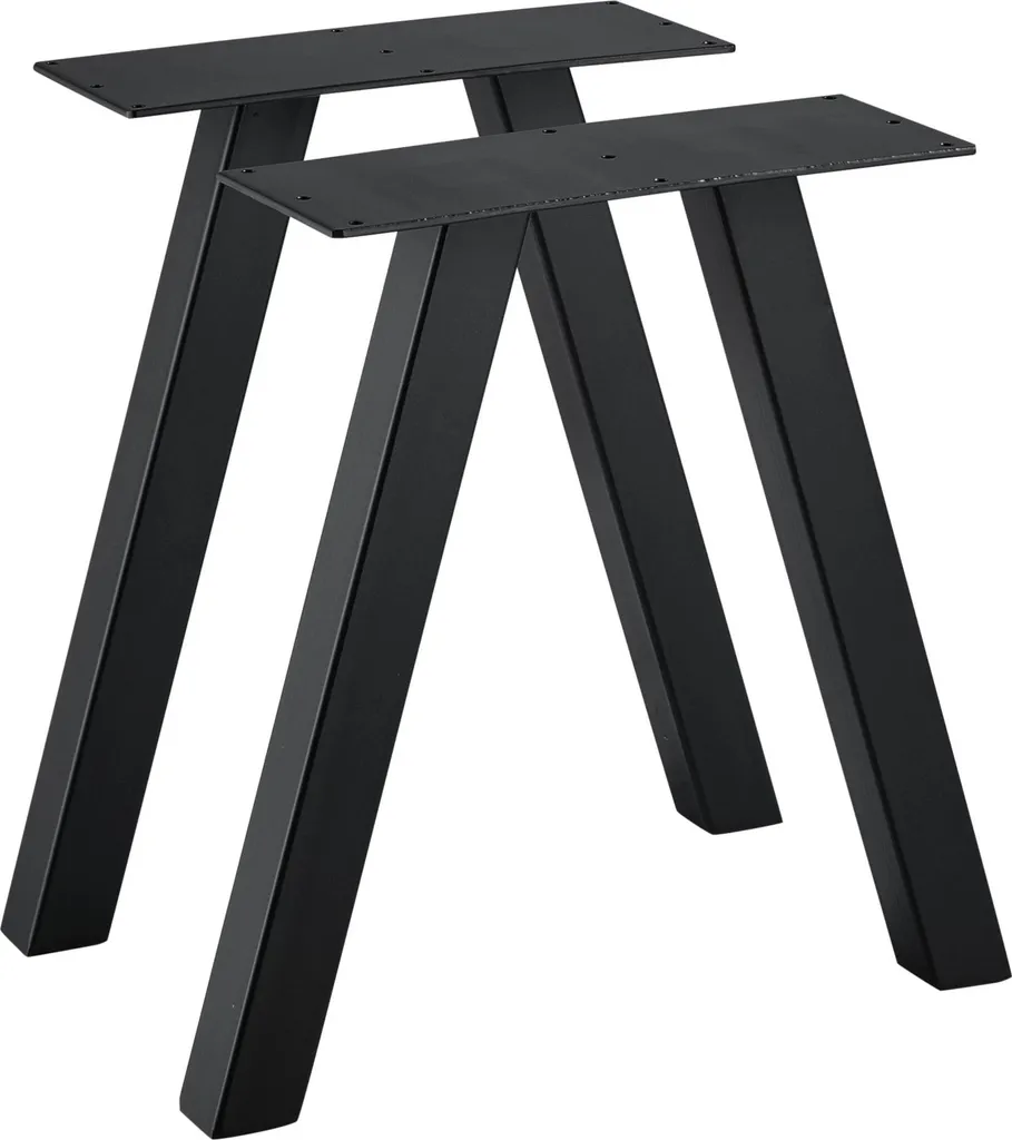 Gambe Tavolo Industriali Brennon 40x12x40 Acciaio Nero Set da 2