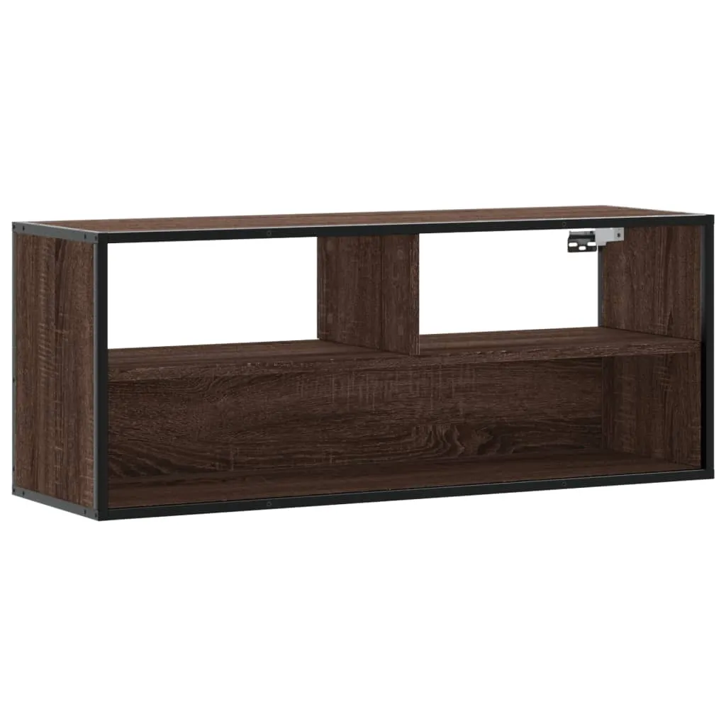 SYFAX™ Mobile TV Rovere Marrone 100x31x39,5 cm in Truciolato e Metallo