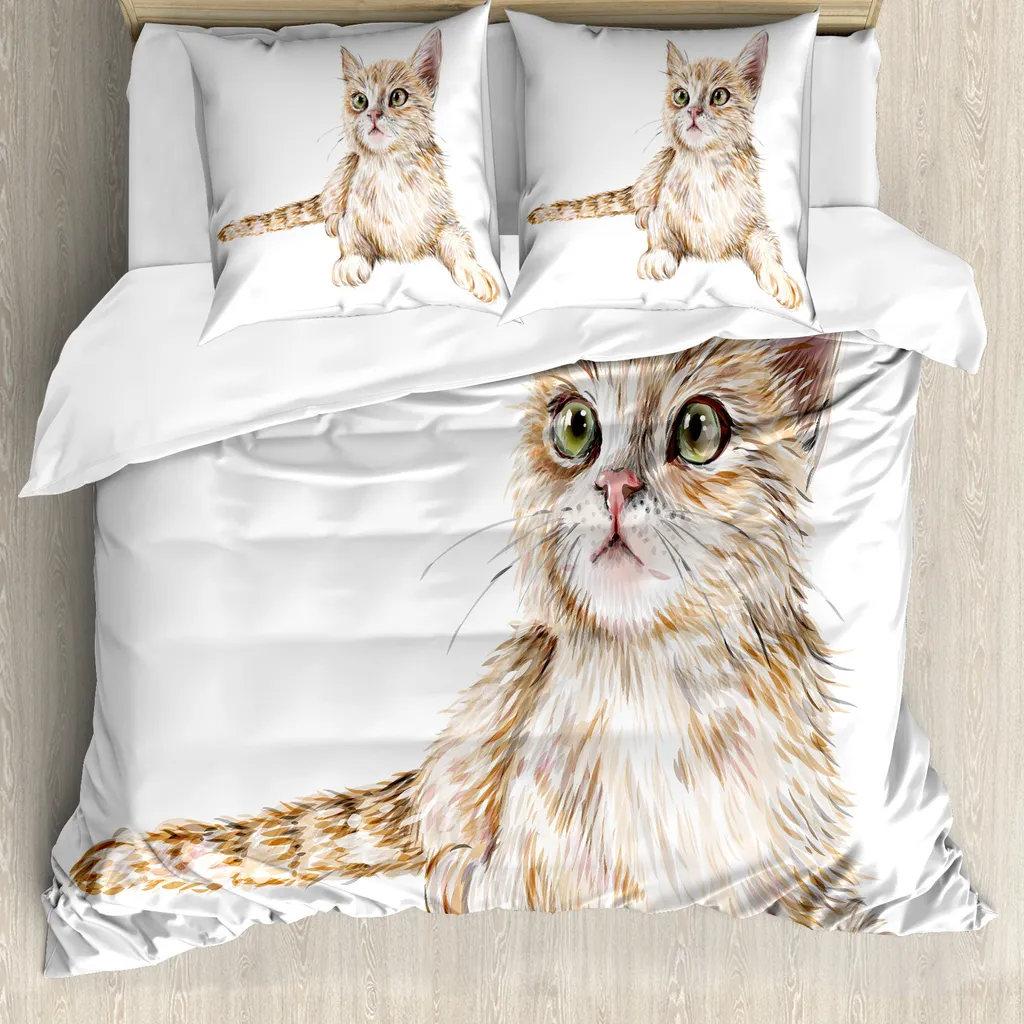 Housse de couette hypoallergénique chatons pour un sommeil sans gêne