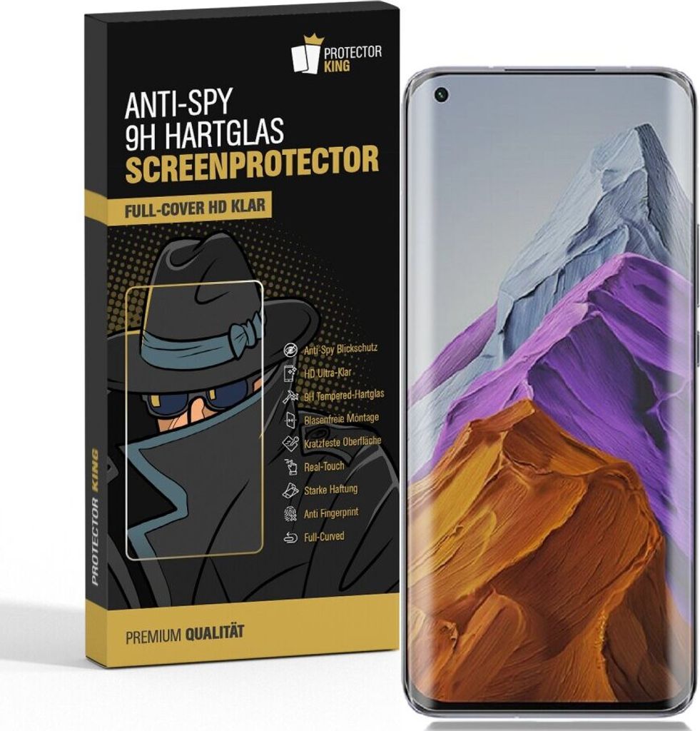 2x 9H Hartglas für Xiaomi Mi 11 Pro FULL CURVED Privacy ANTI-SPY Panzerfolie Displayschutz HD Schutzfolie Schutzglas Panzerglas Blickschutz