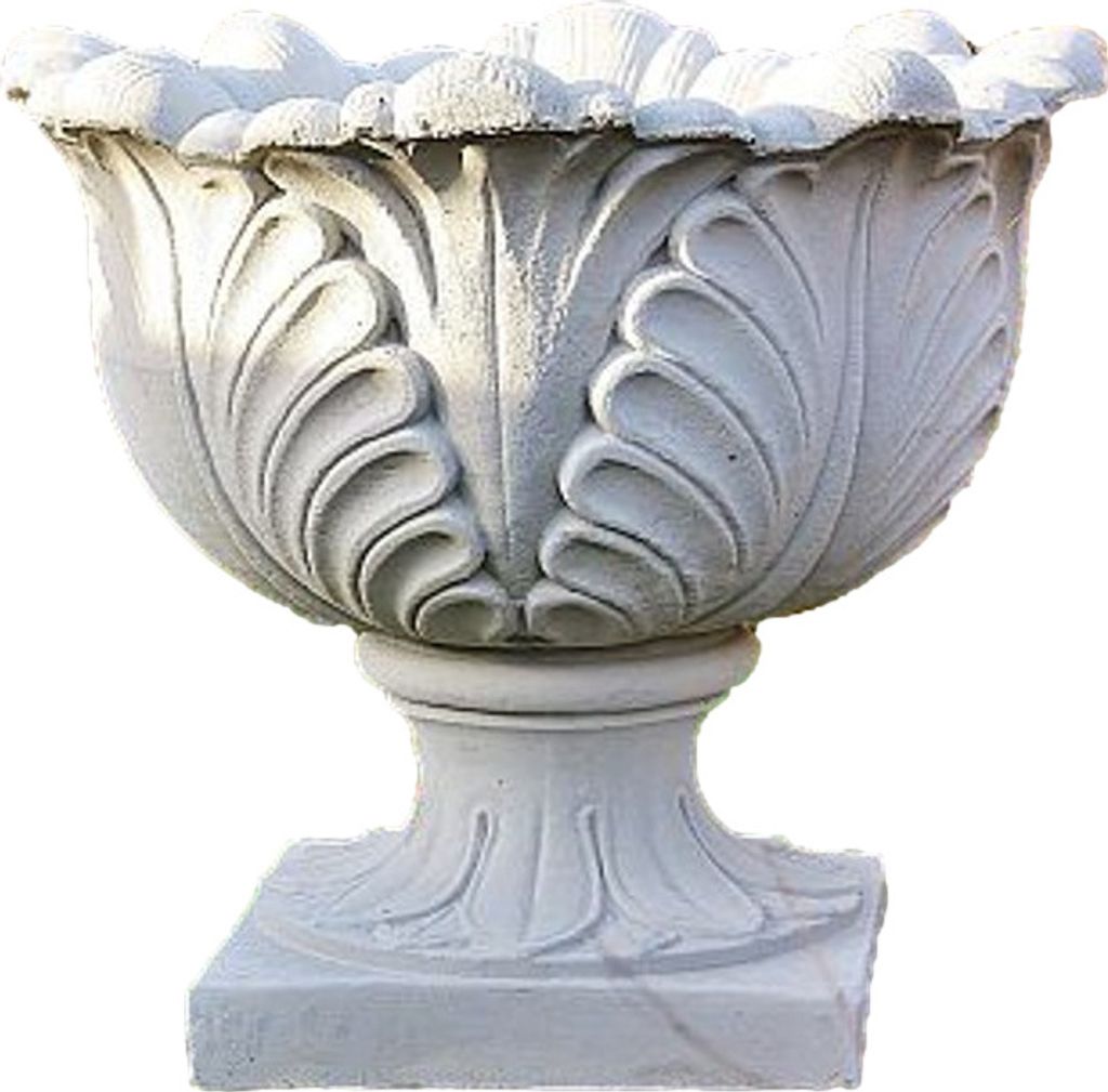 Schöne Amphore aus Steinguss zum bepflanzen perfekt für den Garten die Terrasse oder den Vorgarten ist Witterungsbeständig und Neu 51cm H, PO-213