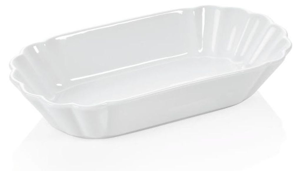 6x Pommesschale 25 x 12,5 x 5 cm weiß, Porzellan Produktbild 