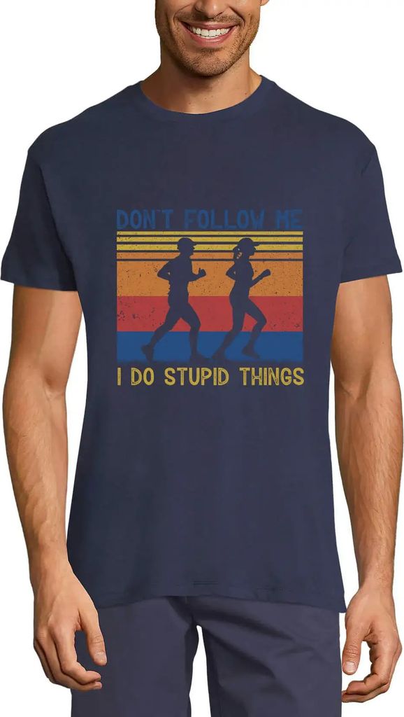 Herren Grafik T-Shirt Folgt mir nicht ich mache dumme Sachen - Läufer – Don't Follow Me I Do Stupid Things - Runner – Öko-Verantwortlich Vintage
