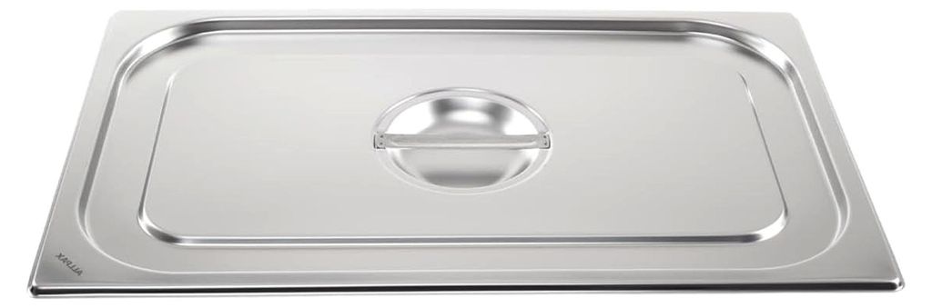 Edelstahl-Deckel für GN Behälter 1/1, ohne Löffeleinschnitt
