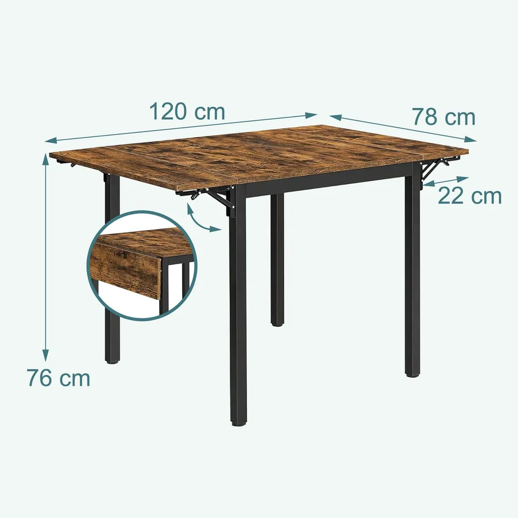 Petite table de cuisine escamotable 2-4 places - Format rectangulaire