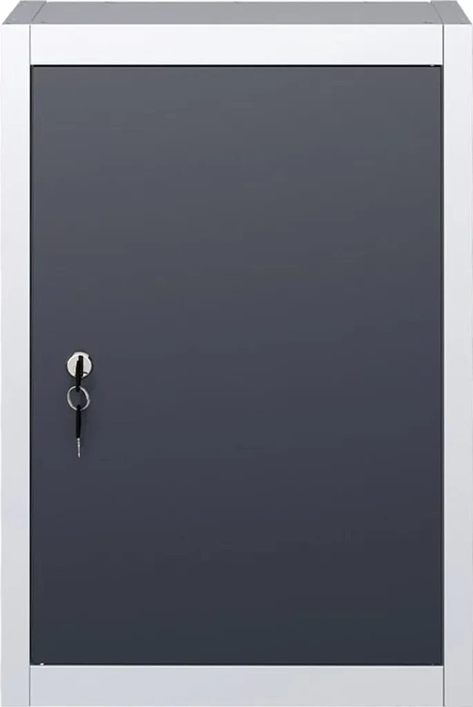 Armoire à outils murale Lumarko en métal gris et noir - 120x60x20 cm