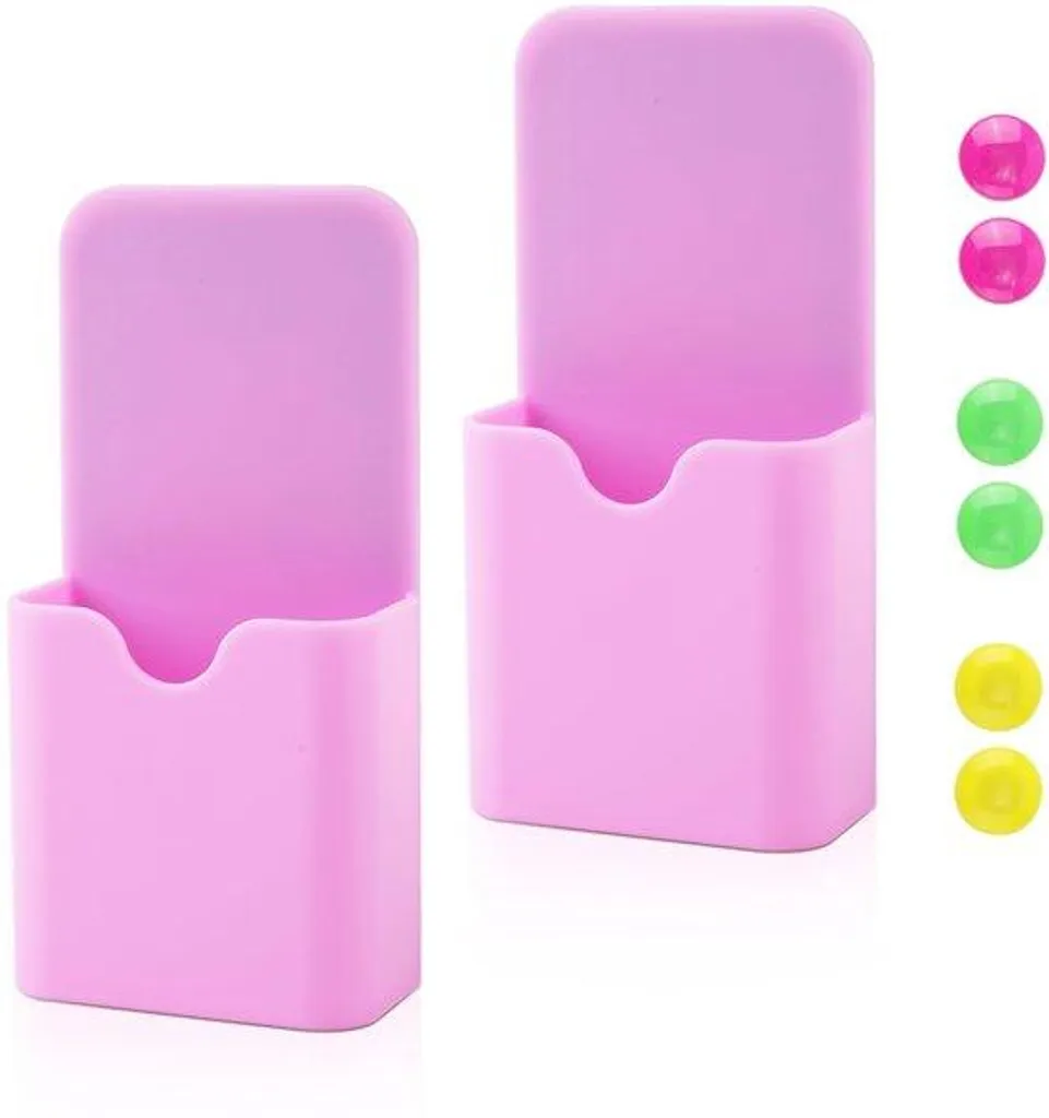 Organisateur magnétique pour feutres et accessoires de bureau rose