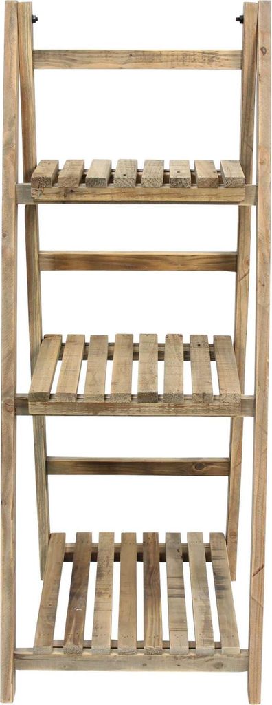 Holzregal "Recycling-Chic", Struktur und Farbe können variieren, da Naturprodukt Maße: 40 x 36 x 100 cm, platzsparend zusammklappbar