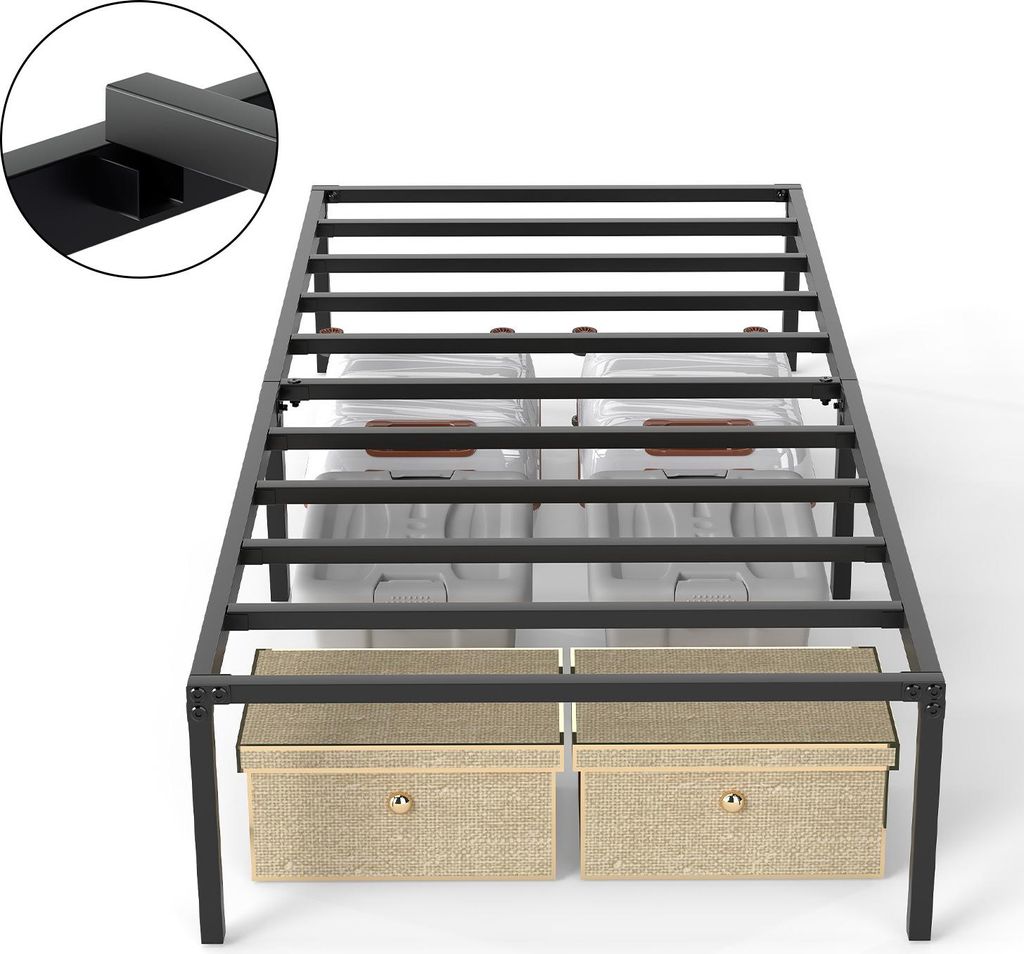 Rama łóżka Jayseuw do materaca 200 x 90 cm, składana, Zdjęcie produktu 