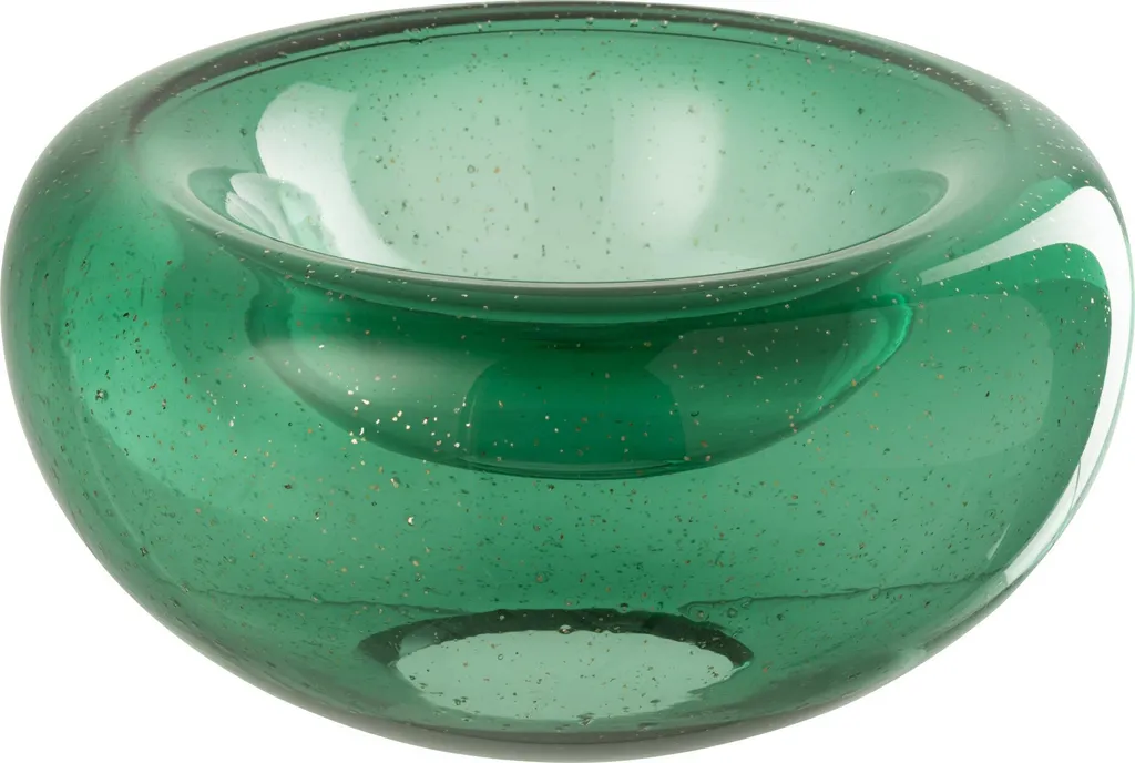 Bol décoratif en verre Carol J-Line vert émeraude pour la maison