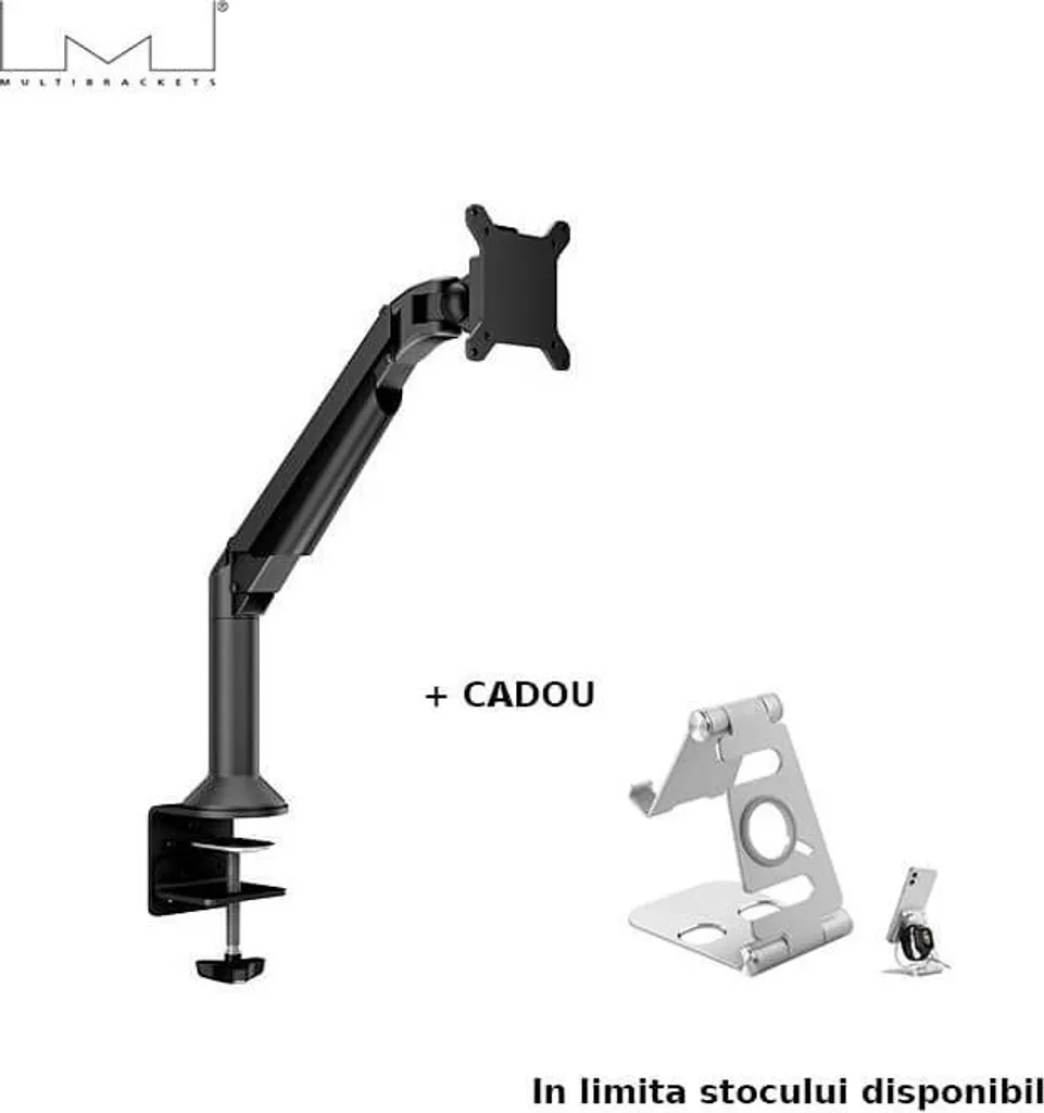 Multibrackets 9369 Support de Table pour Écran 32 Pouces Noir Robuste - 2