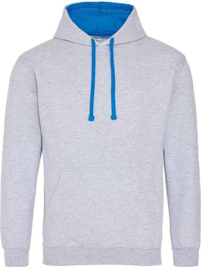 Awdis - "Varsity" Kapuzenpullover für Damen PC5729 (M) (Grau meliert/Saphir-Blau)