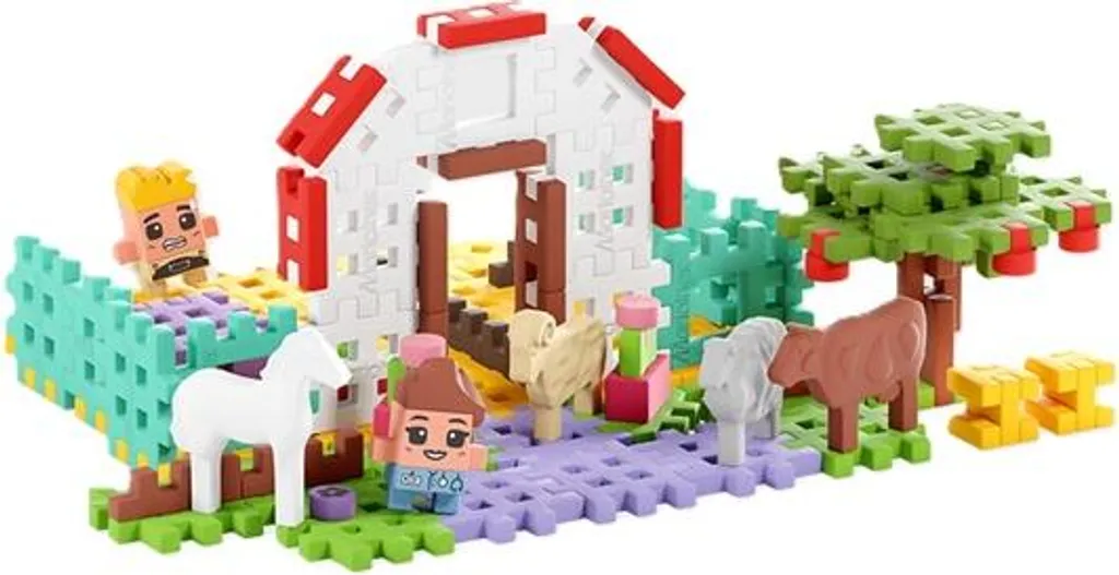Jeu de construction Waffle Farmer de 100 pièces souples Marioinex - 3
