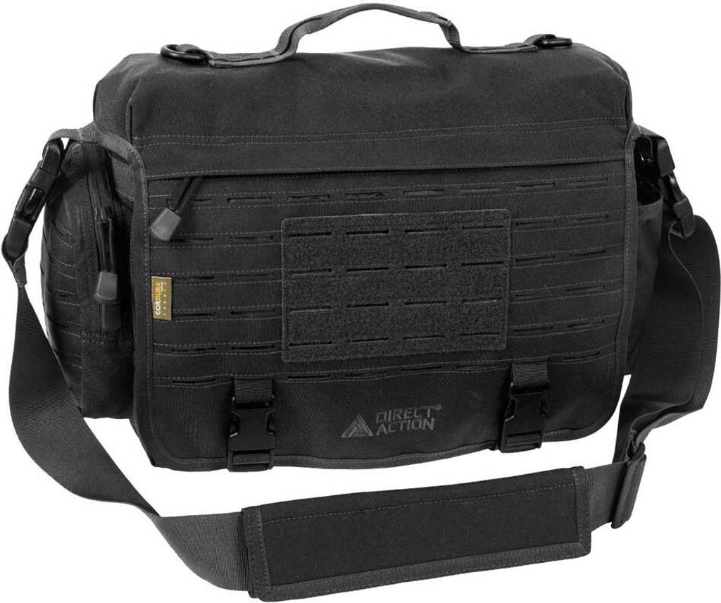 Direct Action Messenger Bag Laptop Tasche mit Lasercut MOLLE Schwarz