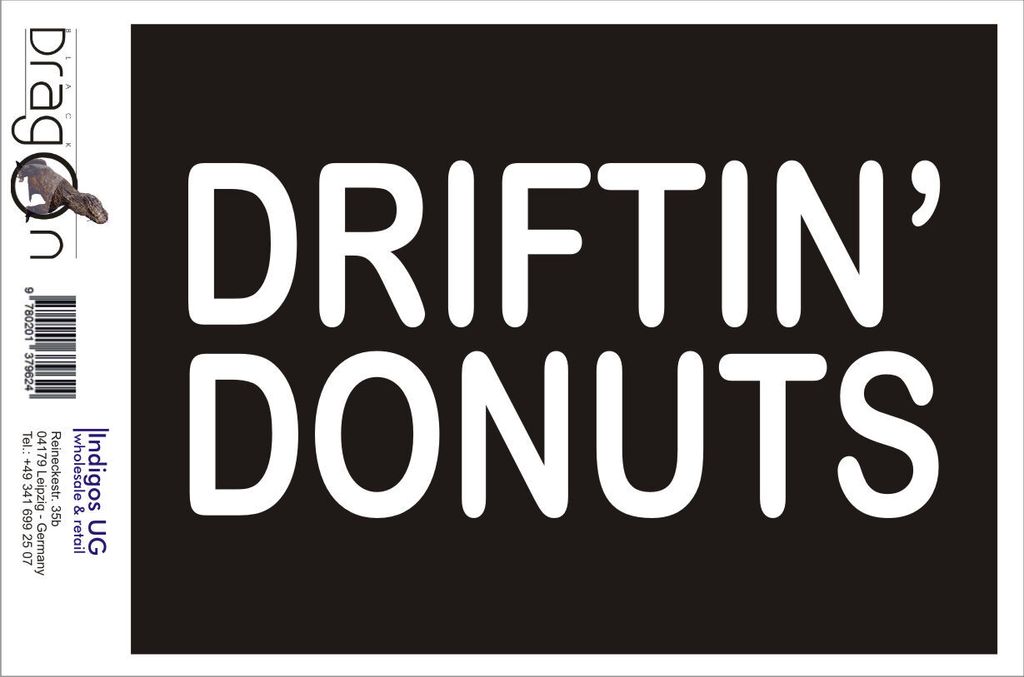Aufkleber / Autoaufkleber - JDM / Die cut / Auto / OEM - Driftin' Donuts 210x100mm schwarz - Heckscheibe / Heckscheibenaufkleber