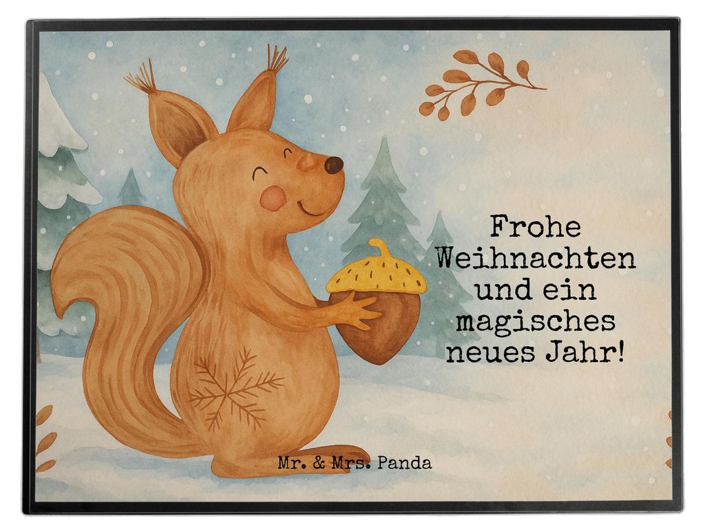Mr. & Mrs. Panda Schreibunterlage Eichhörnchen Weihnachten Produktbild 