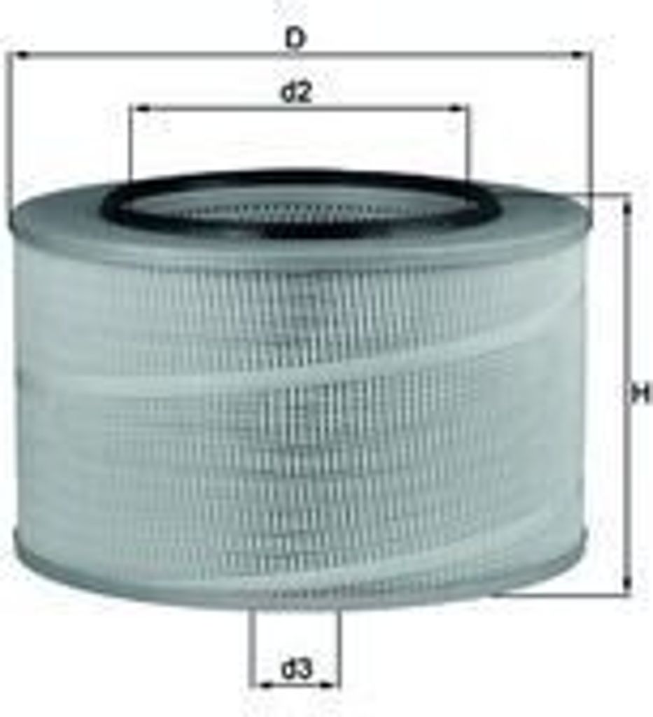 Luftfilter MAHLE LX 507 passend für MERCEDES-BENZ ACTROS Filtereinsatz