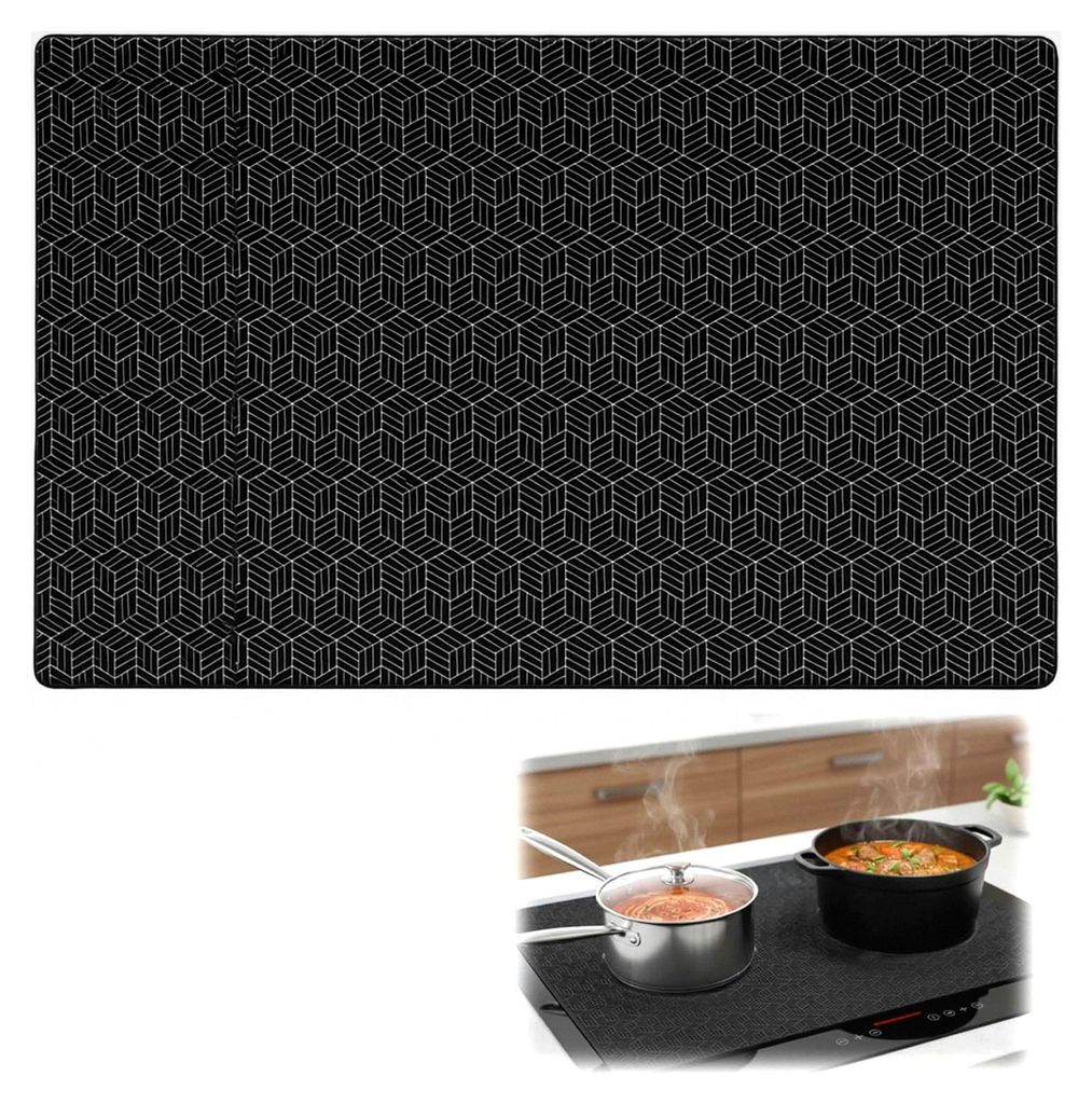 Schutzmatte für Induktionsfeld, Hitzebeständige Silikon Kochmatte, 52x72 cm zum Schutz vor Kratzern und Verschüttungen, Rutschfeste Induktionssc...