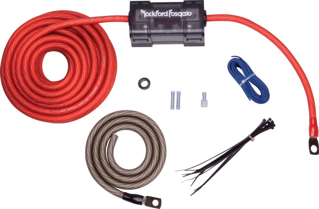 Verstärker ROCKFORD FOSGATE KABELKIT 4 AWG RFK4 Installation Kabel Set Dual