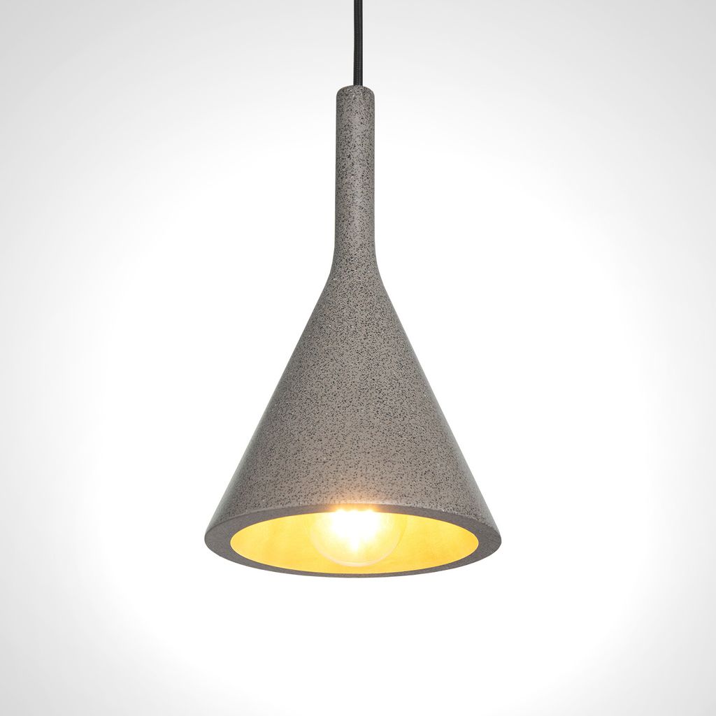 Pendelleuchte, E27, Lampe Für Wohnzimmer Esszimmer Küche, Höhenverstellbar Farbe Beton-Sandstein-Schwarz