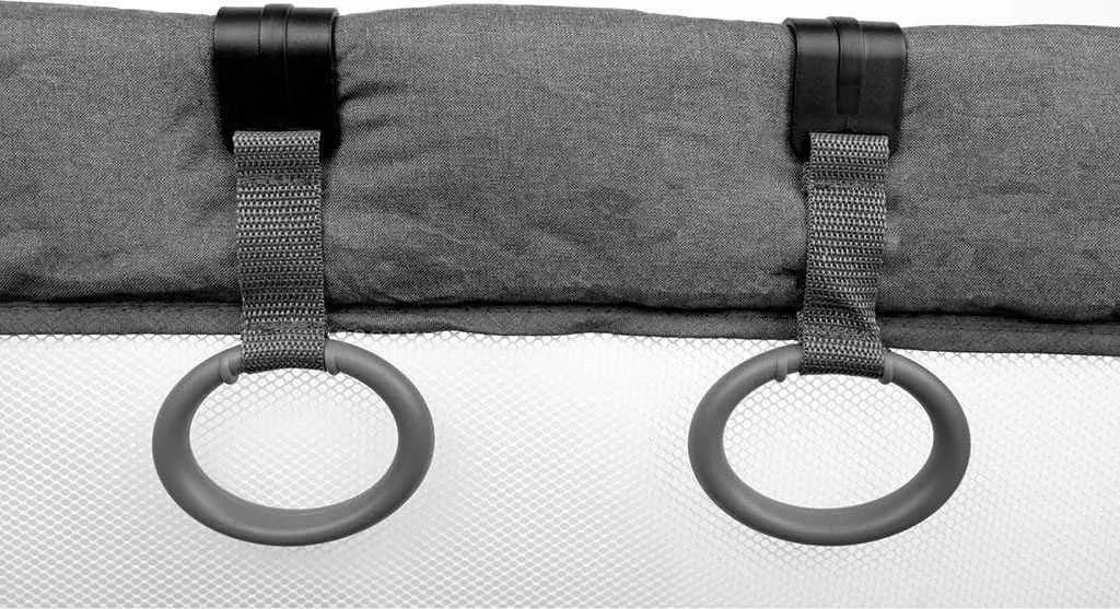 Parc bébé compact CARETERO Quadra graphite : Stable et facile à transporter - 3