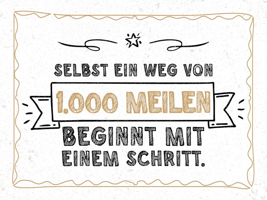 vianmo Blechschild 30x40 cm Selbst Weg von 1.000 Meilen beginnt mit einem Schritt