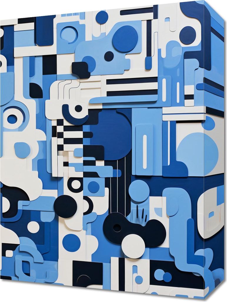 Bild 30x40cm Blauer Labyrinth