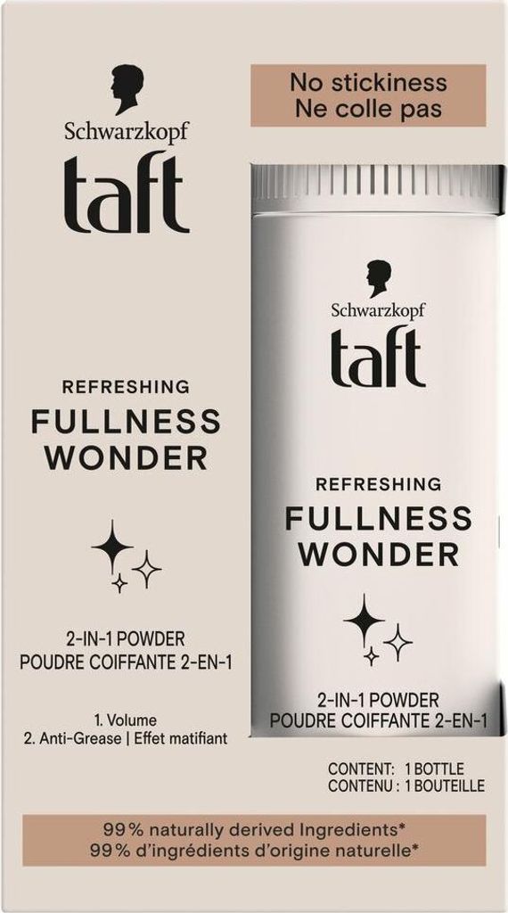Taft - Erfrischendes Füllewunder - Volumenpuder - Volumen & Anti-Fett - 10 gr - 1 Stück