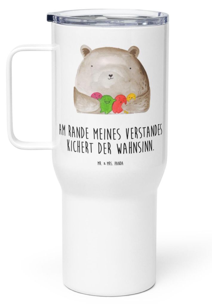 Mr. & Mrs. Panda Thermobecher Bär Gefühl - Weiß - Geschenk, Durchgedreht, Verrückt, Kaffee-Thermobecher, Teddy, Kaffee-to-go-Becher, Wahnsinn, ...