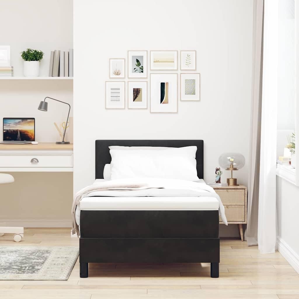 Maison Exclusive - Boxspringbett mit Kopfteil Schwarz 90 x 200 cm Samt