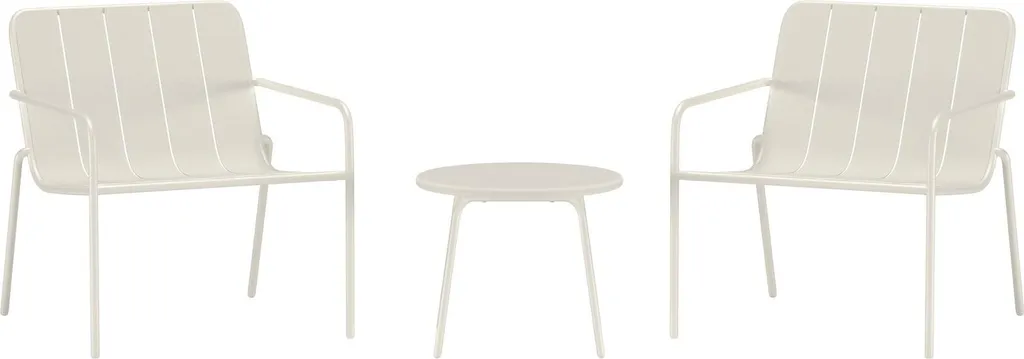 Salon de Jardin Minos Beige - Mobilier Lounge Durable et Anti-Intempéries