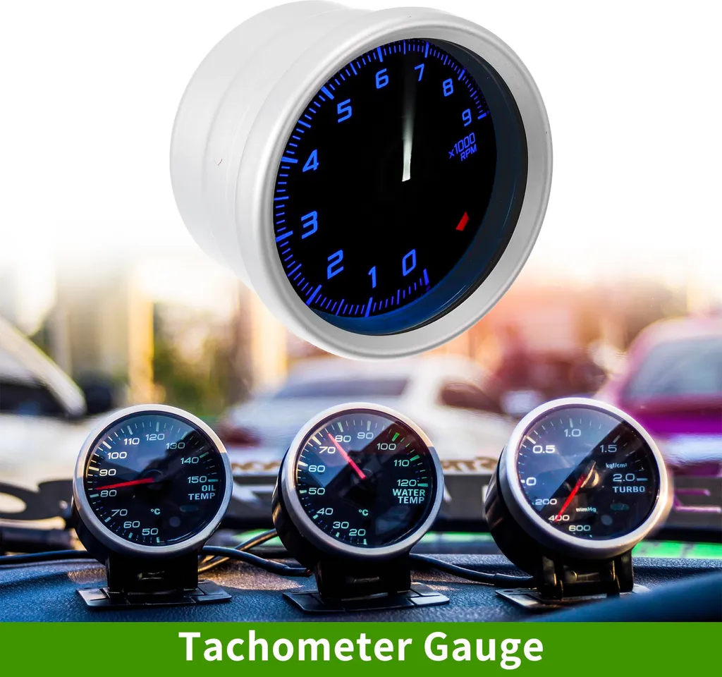Compteur tachymètre 52mm 12V idéal pour personnalisation de voiture