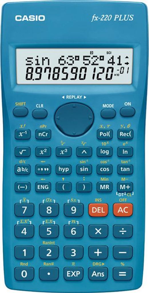 Casio FX-220 Plus Calculatrice de poche scientifique bleue Image du produit 