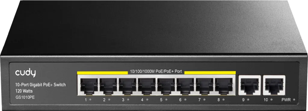 Cudy GS1010PE Switch PoE+ Gigabit 8 Ports avec 2 Uplink 120W