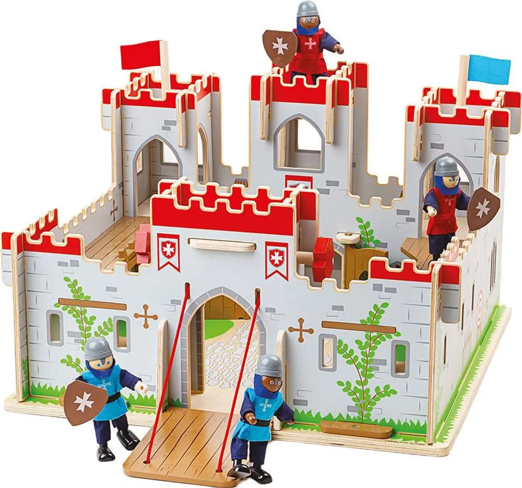 Château Fort en Bois Solide et Facile à Monter pour Jeu Sans Limite