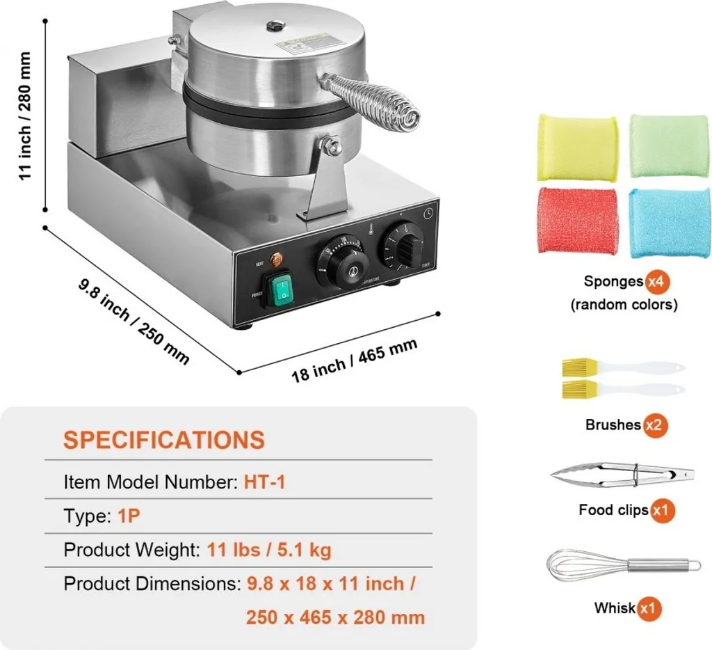 Gaufrier pour la gastronomie - Solution 4 gaufres pour vente à emporter