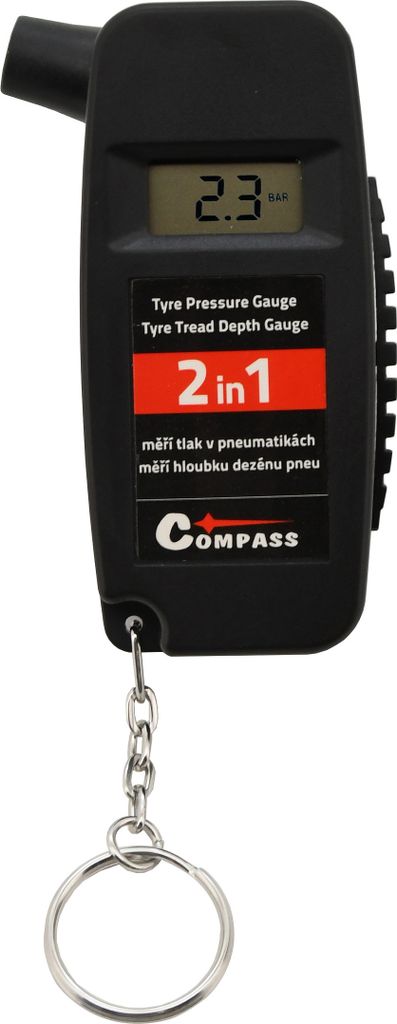 Compass 09337 - Reifendruck- und Profiltiefe-Messgerät DIGITAL 2in1